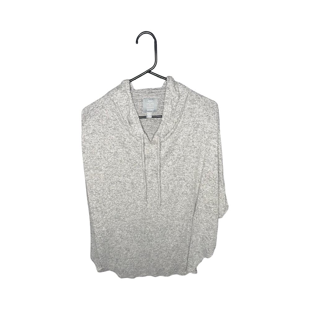 Ava & Viv Gray Hooded Poncho Top Size 1X